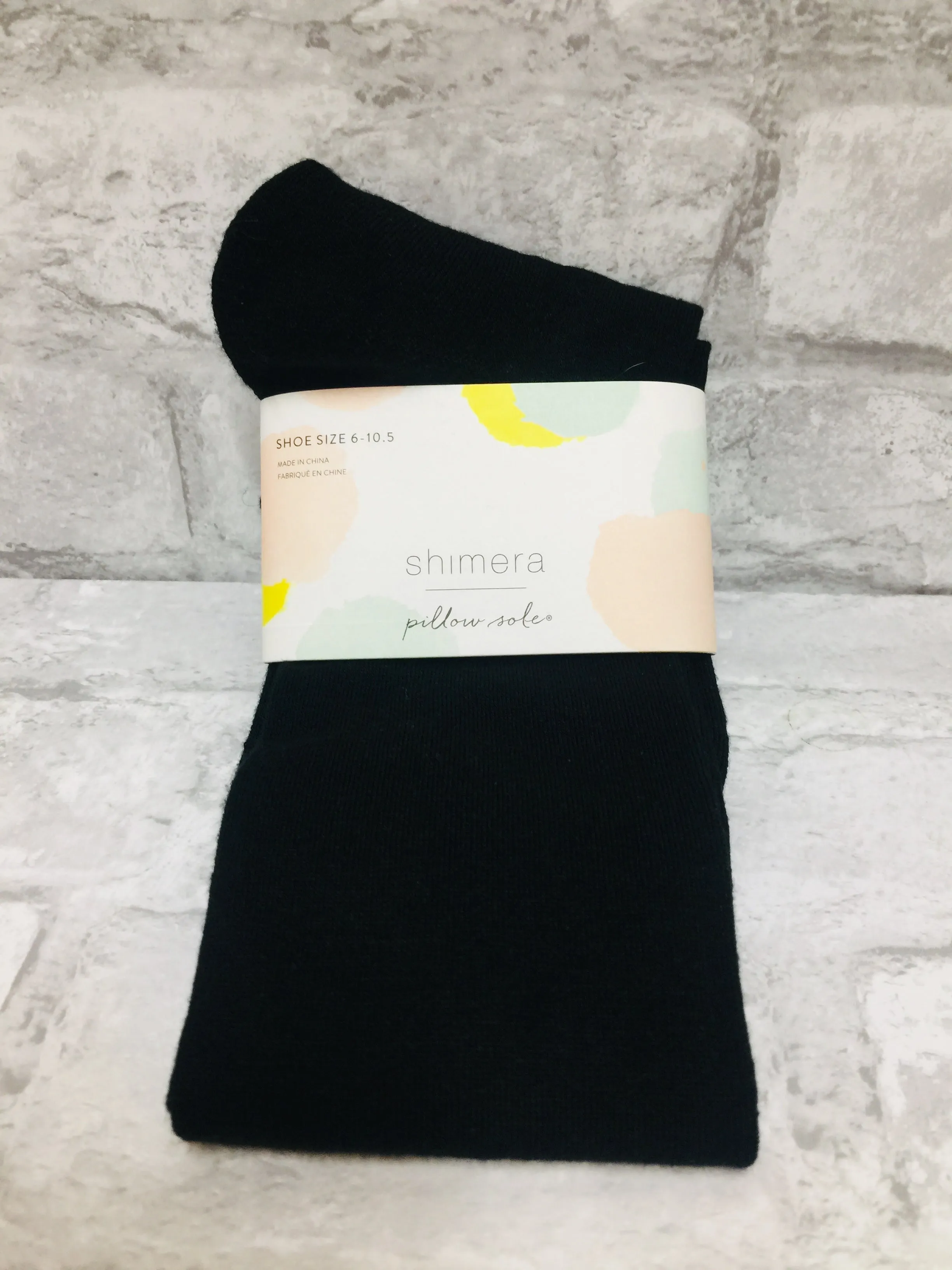 Brand new Women's Shimera Pillow Soles Knee High Socks, Black, 1 Pair!