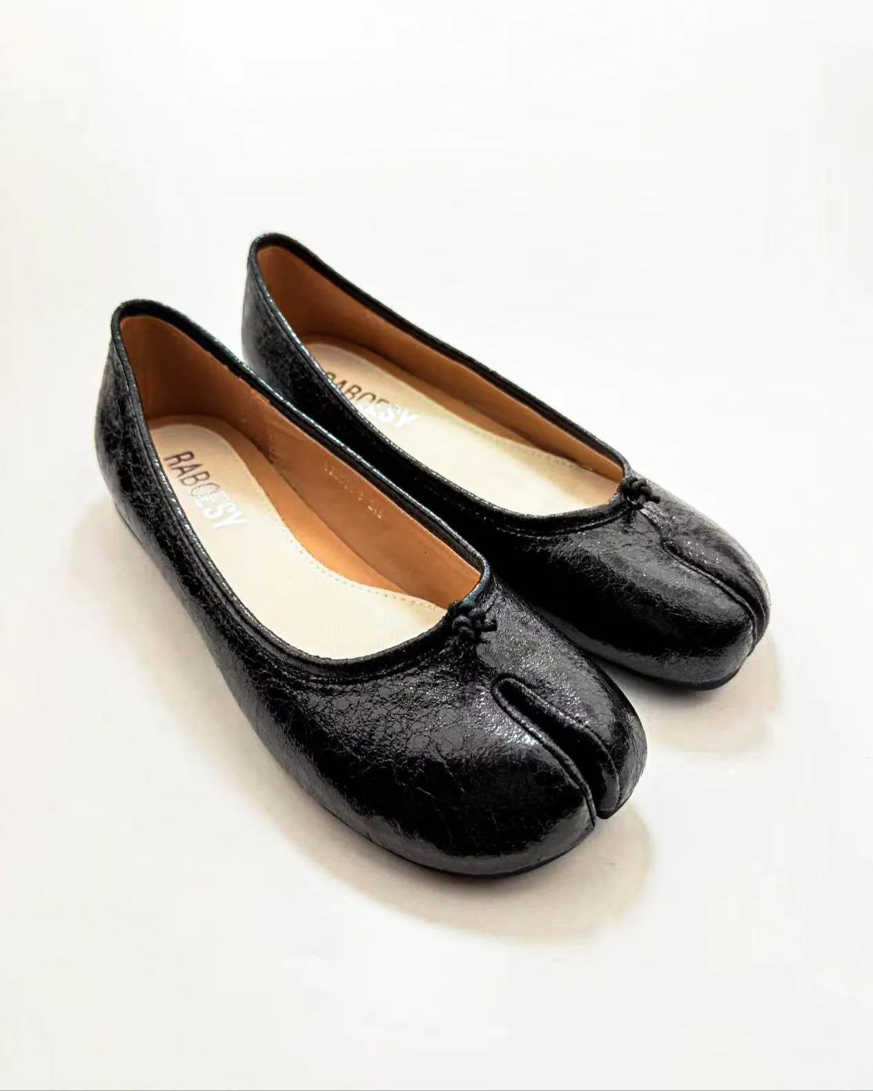 Broken Mirror Tabi Ballet Flats