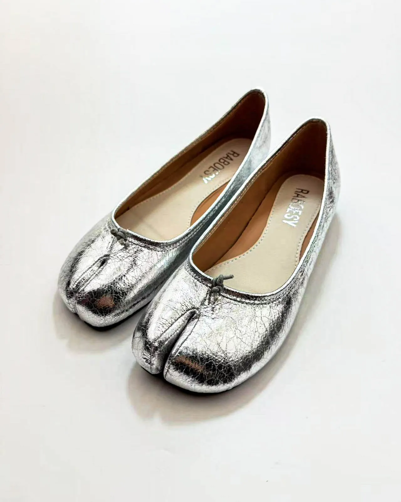 Broken Mirror Tabi Ballet Flats