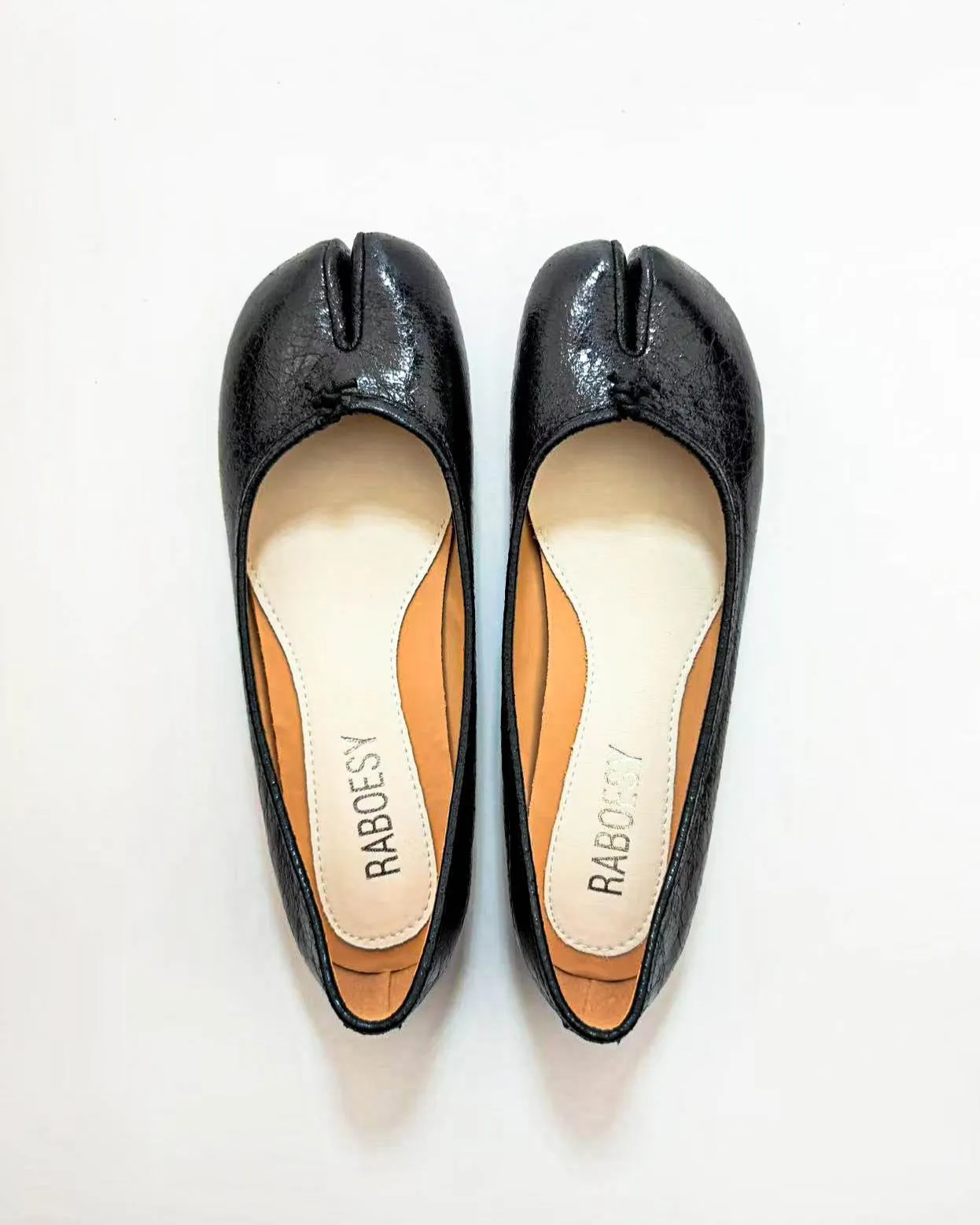 Broken Mirror Tabi Ballet Flats