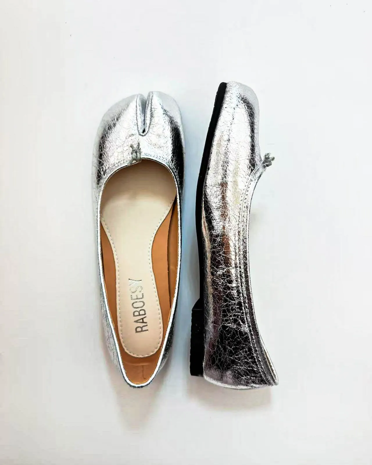 Broken Mirror Tabi Ballet Flats