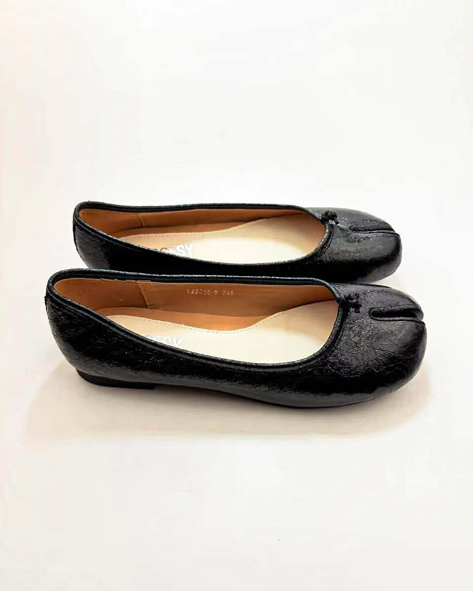 Broken Mirror Tabi Ballet Flats