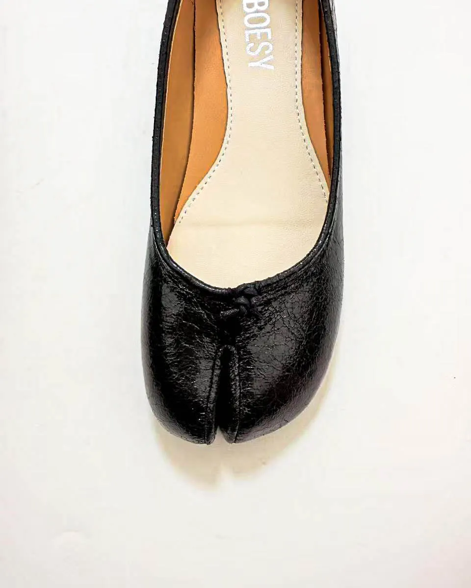Broken Mirror Tabi Ballet Flats