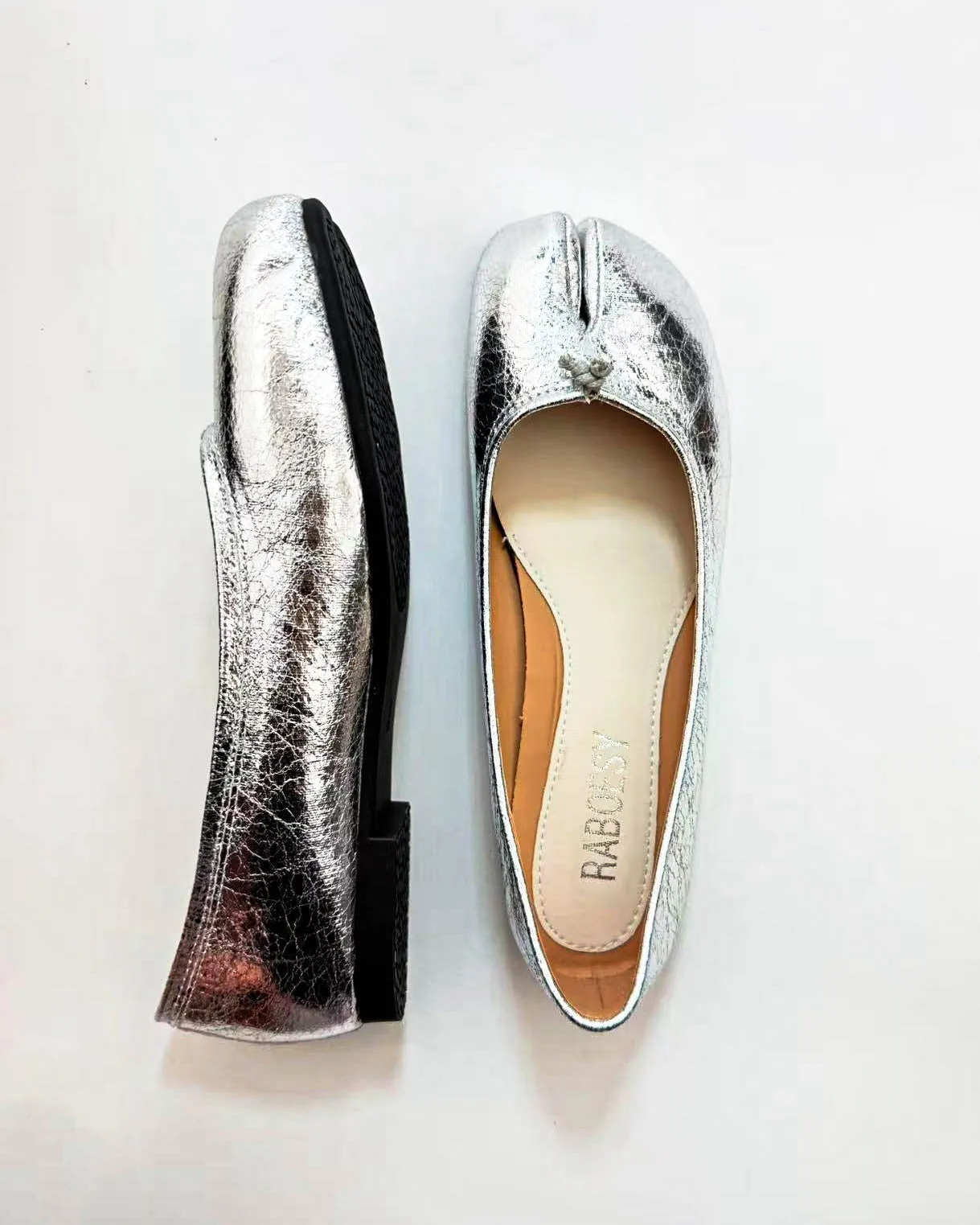 Broken Mirror Tabi Ballet Flats