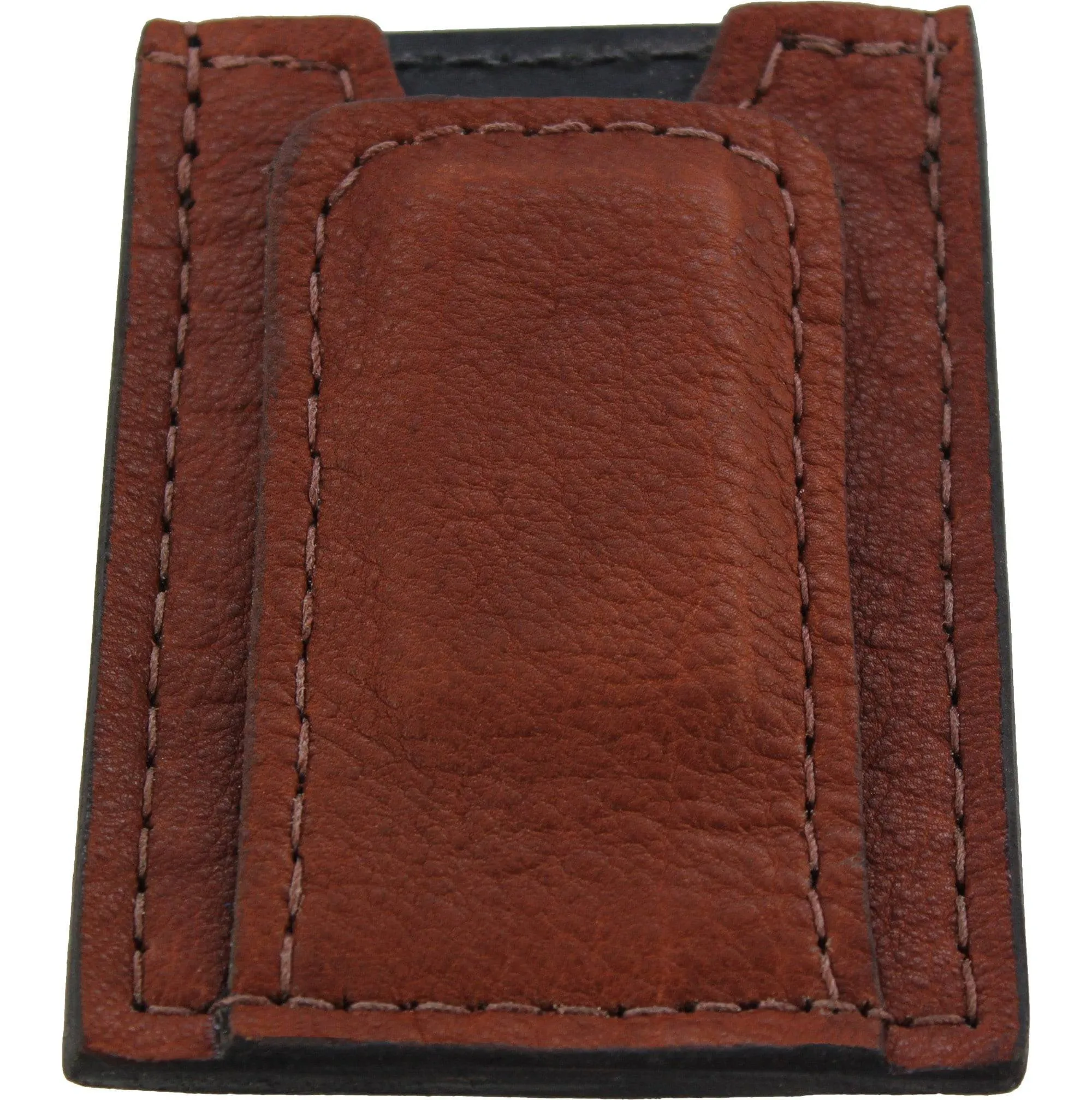 Brown American Bison Money Clip Wallet With Credit Card Slots