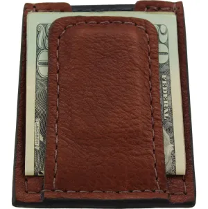 Brown American Bison Money Clip Wallet With Credit Card Slots