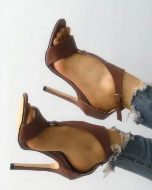 Buckled T Strap Stiletto Heels