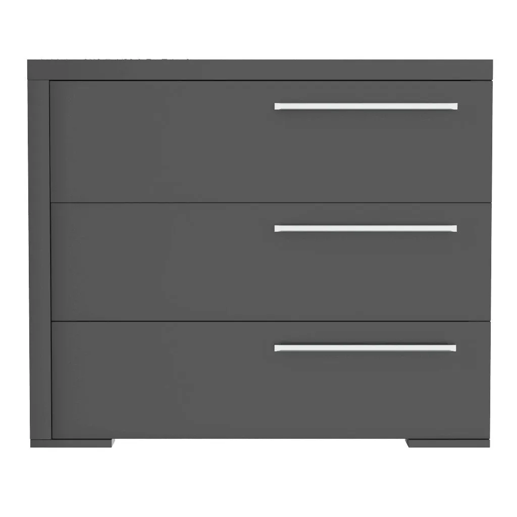 Bureay 3 drawer - Alpine - Dark Gray