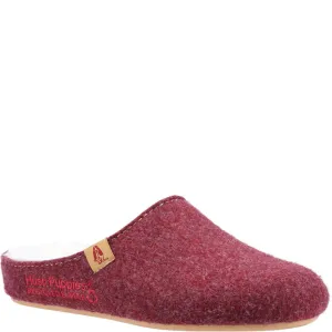 Burgundy Womens Recycled Good Slippers