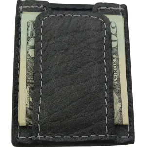 Charcoal Gray Elephant Money Clip Wallet With Credit Card Slots