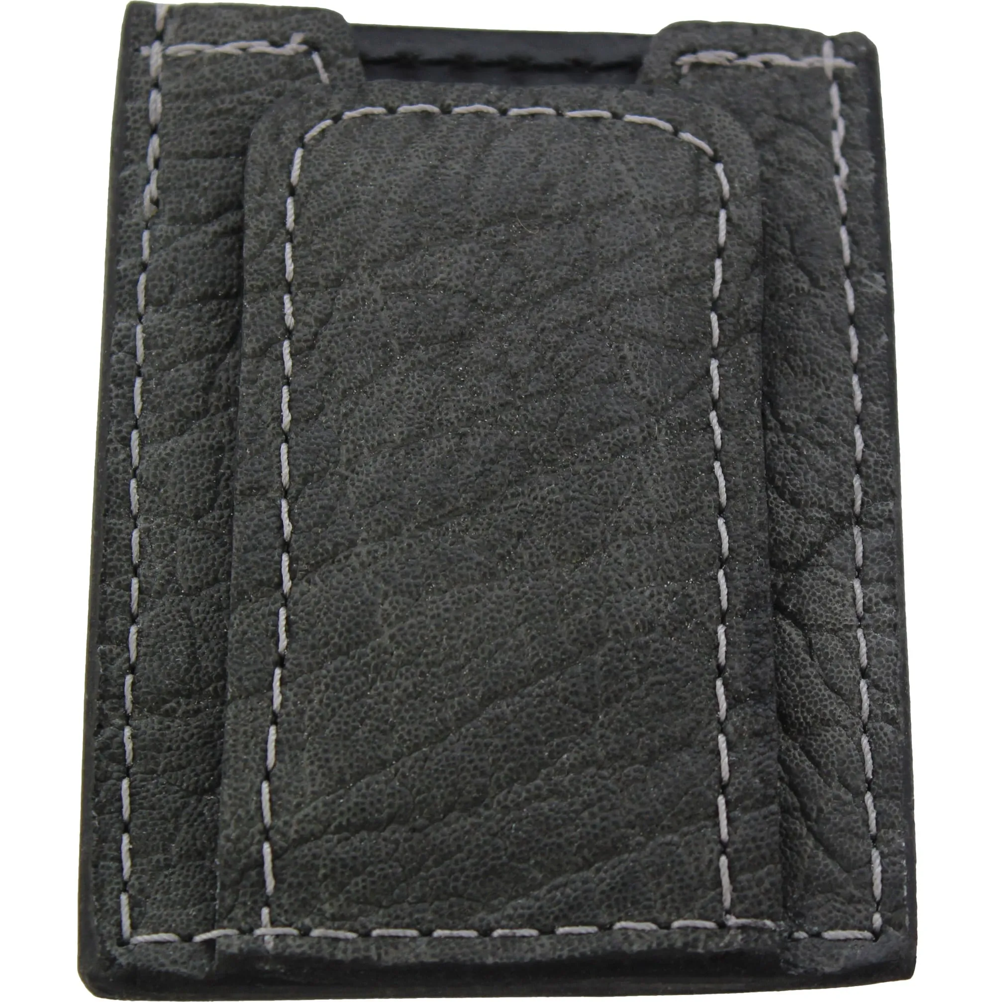 Charcoal Gray Elephant Money Clip Wallet With Credit Card Slots