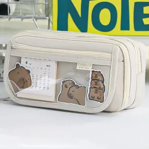 Charming Panda Flip Pencil Case – 9-Layer Spacious, Multi-Functional Stationery Organizer with Cute Panda Design