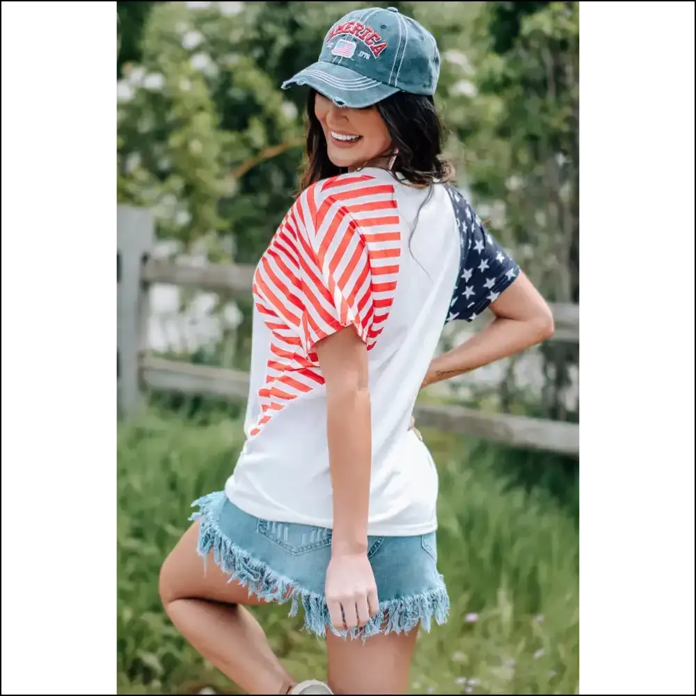 Chic American Flag Tee: Red, White, and Slightly Irreverent 🇺🇸 Needful Things