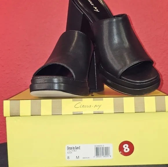 Circus By Sam Edelman T-ollyn Black Open Toe Mule