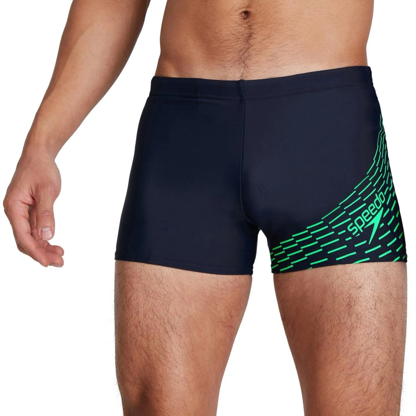 COSTUME SPEEDO MEDLEY LOGO AQUASHORT UOMO SLIP NUOTO PISCINA NERO ACQUARIUM