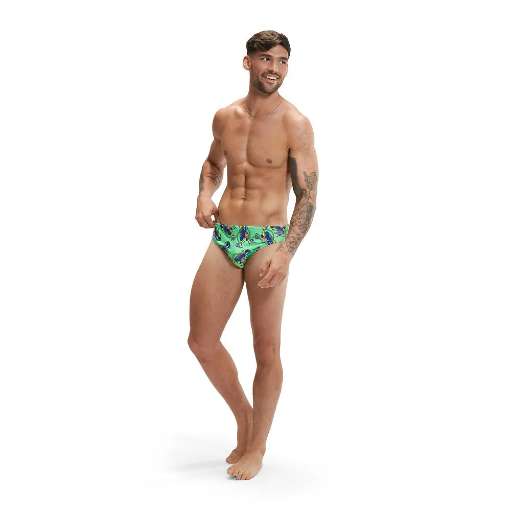 COSTUME SPEEDO UOMO SLIP NUOTO PISCINA ESCAPE BRIEFS SHOEY VERDE