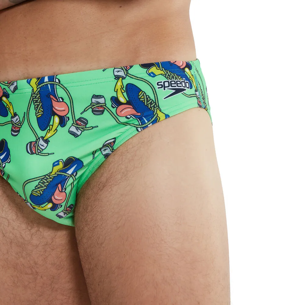 COSTUME SPEEDO UOMO SLIP NUOTO PISCINA ESCAPE BRIEFS SHOEY VERDE