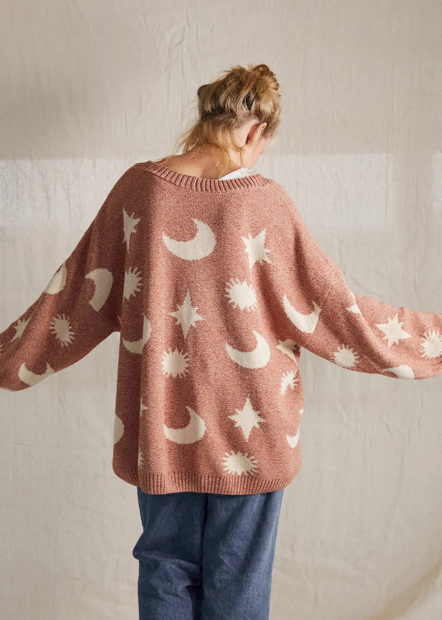 Cozmo Russet Moon Star Cardigan Adult