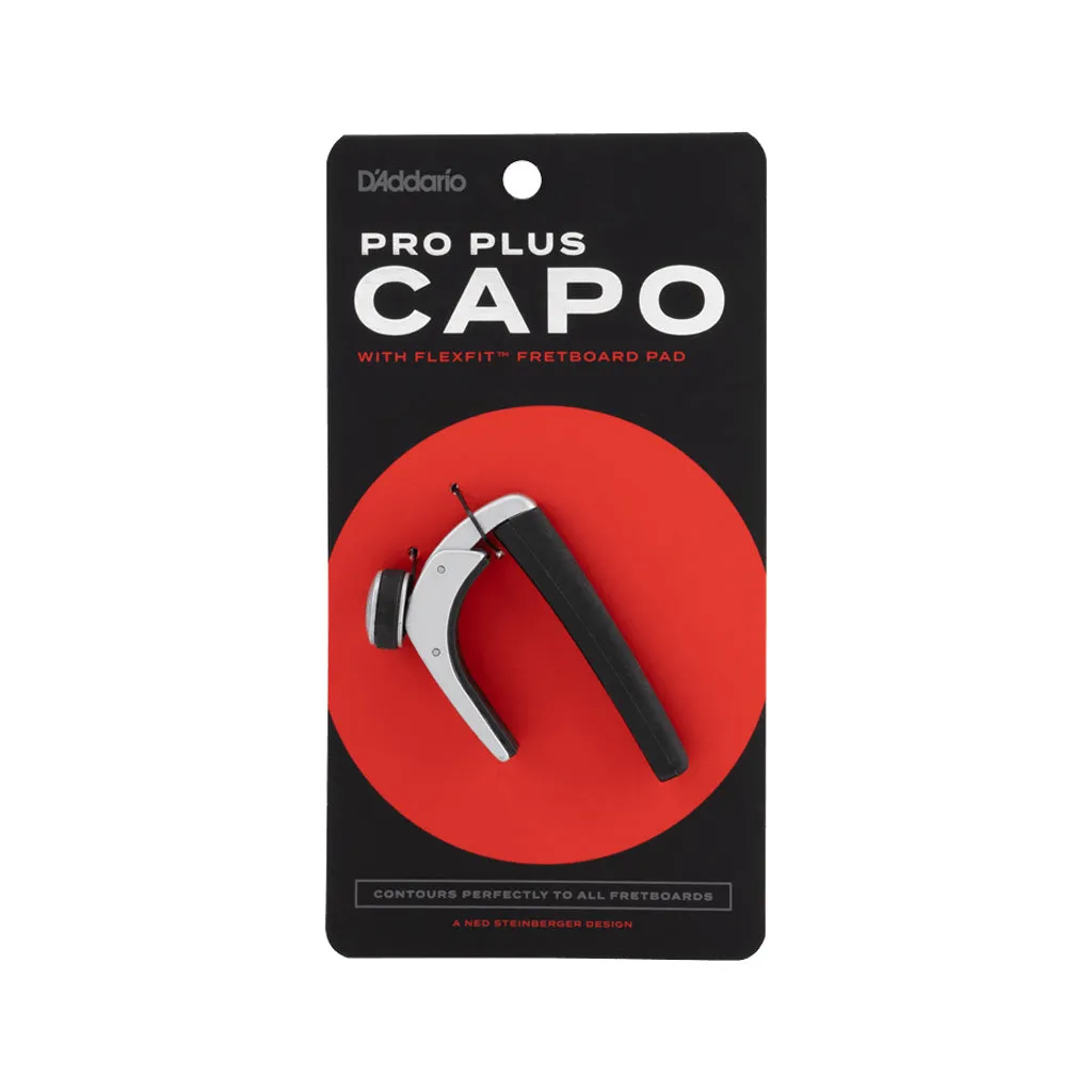 D'Addario PW-CP-19S NS Pro Plus Guitar Capo, Silver