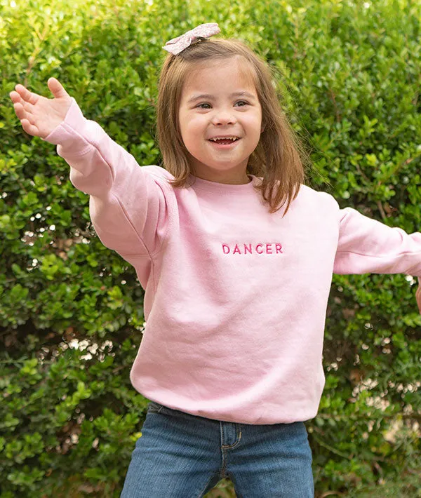 Dancer Embroidered Girls Sweatshirt