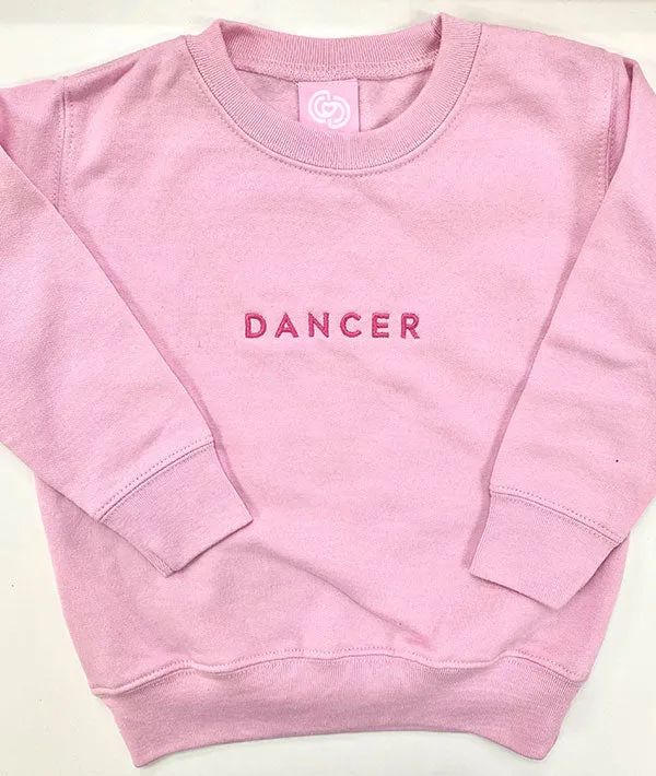 Dancer Embroidered Girls Sweatshirt