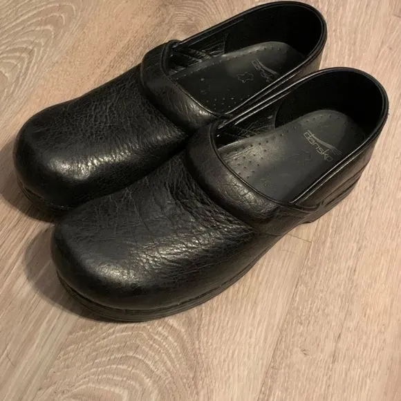 DANSKO PRO Black Pebbled Leather Slip On Nursing Medical Clog 45 12