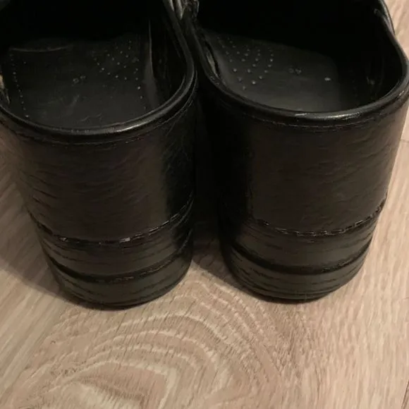 DANSKO PRO Black Pebbled Leather Slip On Nursing Medical Clog 45 12