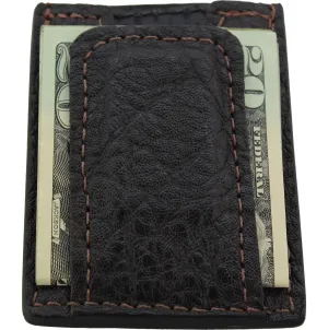 Dark Brown Elephant Money Clip Wallet With Credit Card Slots