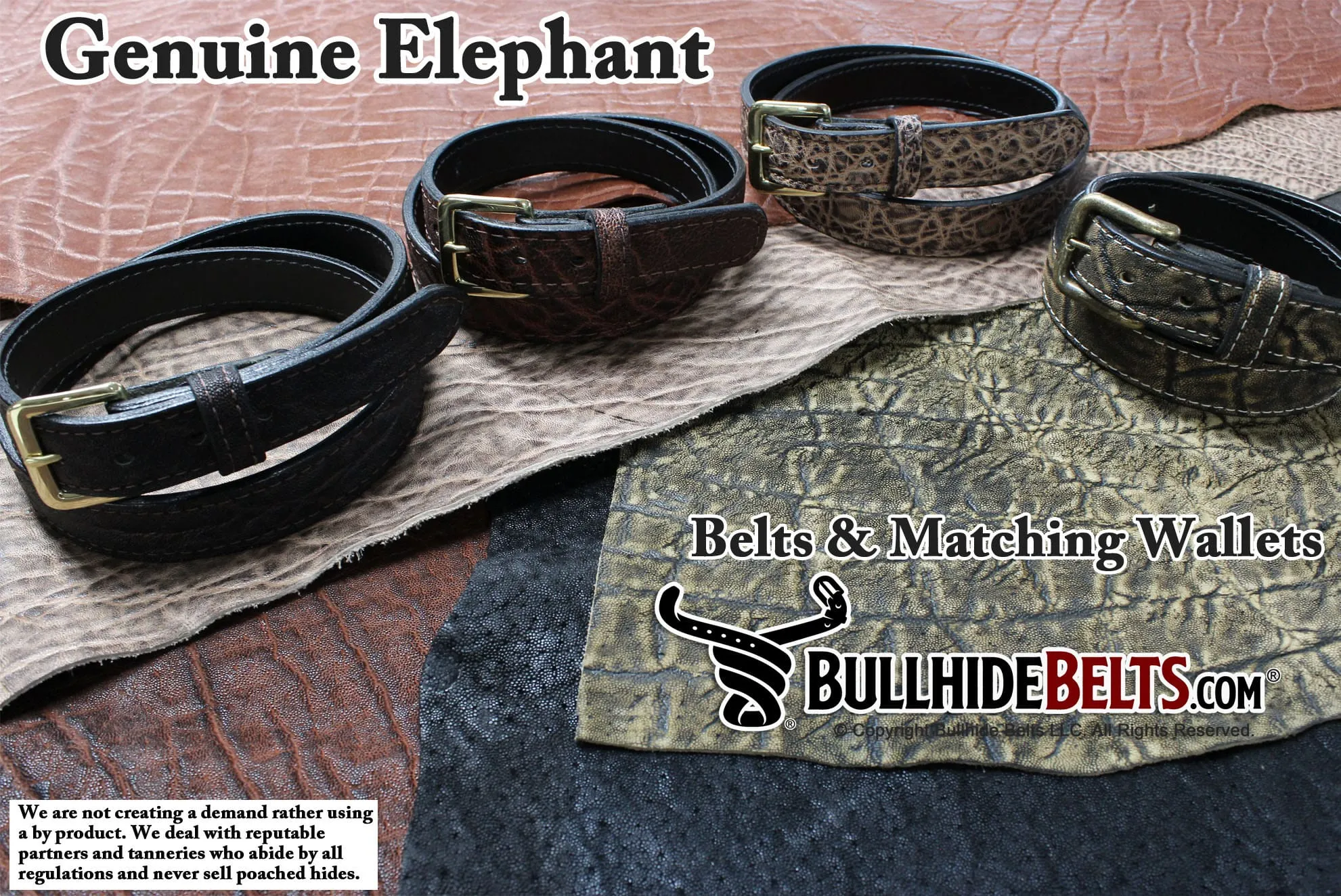 Dark Brown Elephant Money Clip Wallet With Credit Card Slots