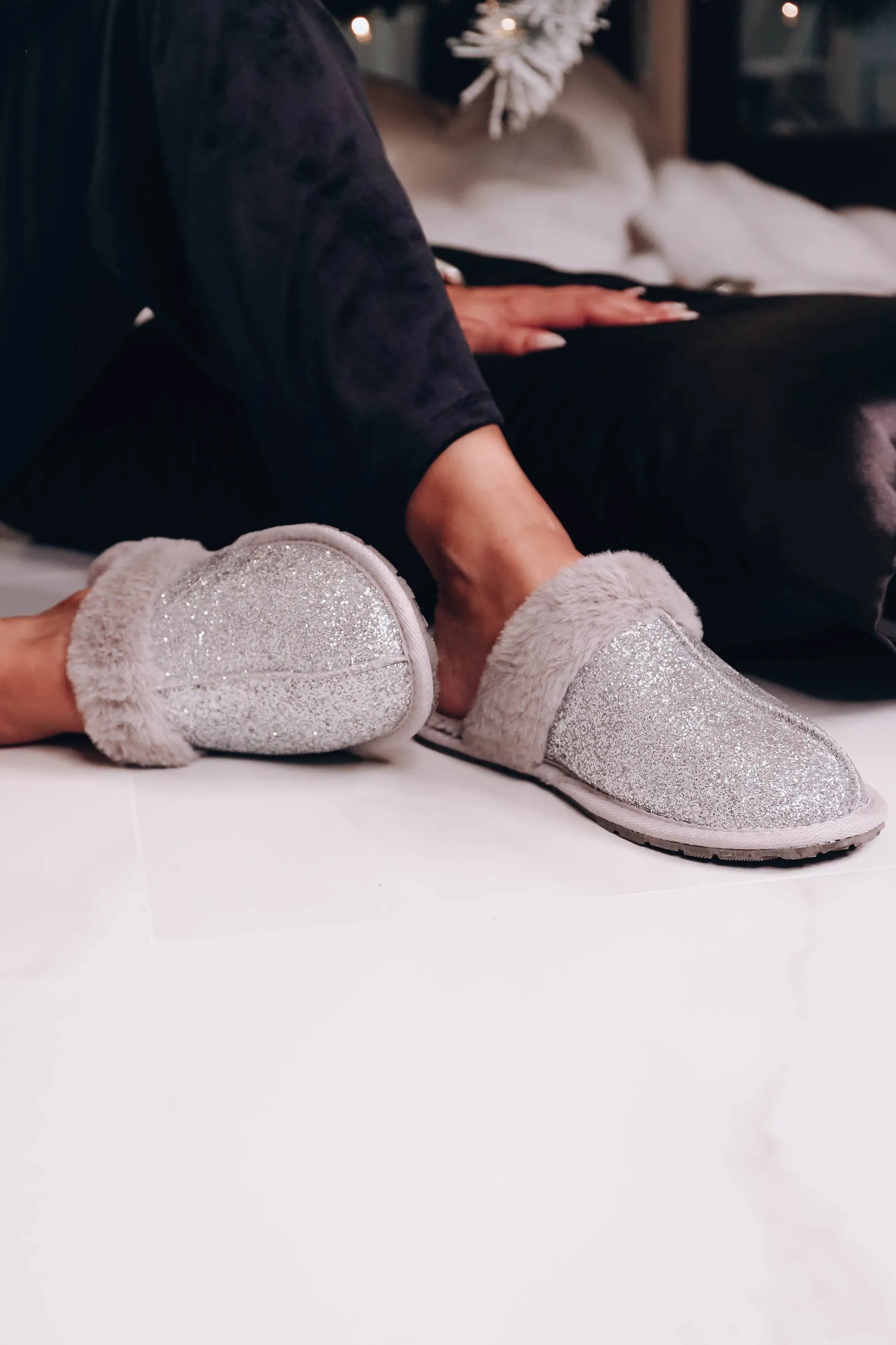 Deidra Slip on Slipper by Very G - Silver