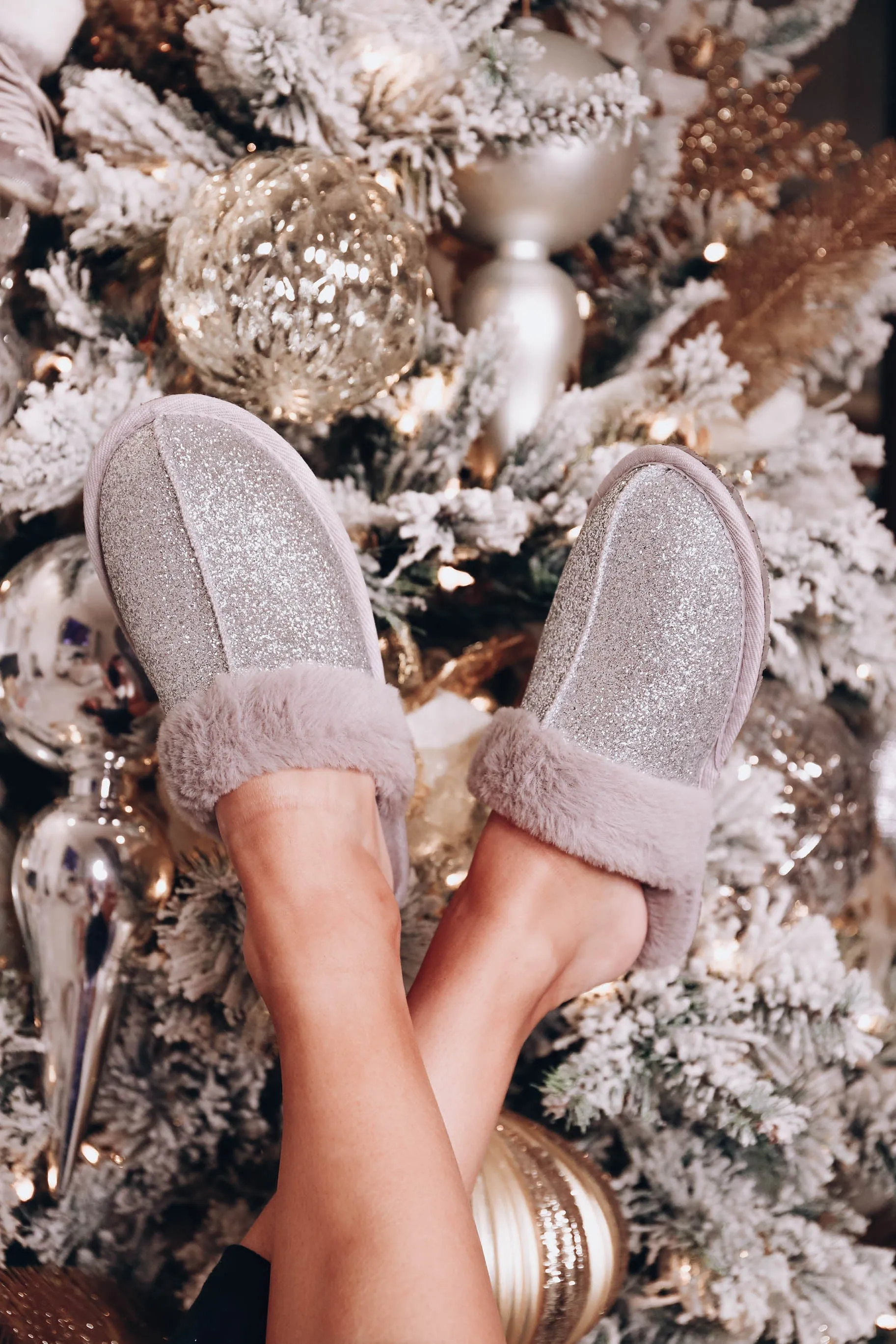 Deidra Slip on Slipper by Very G - Silver