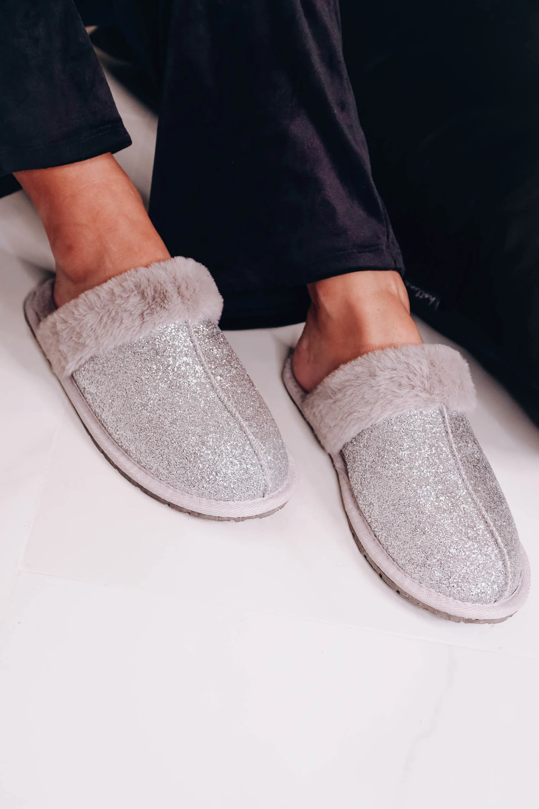 Deidra Slip on Slipper by Very G - Silver