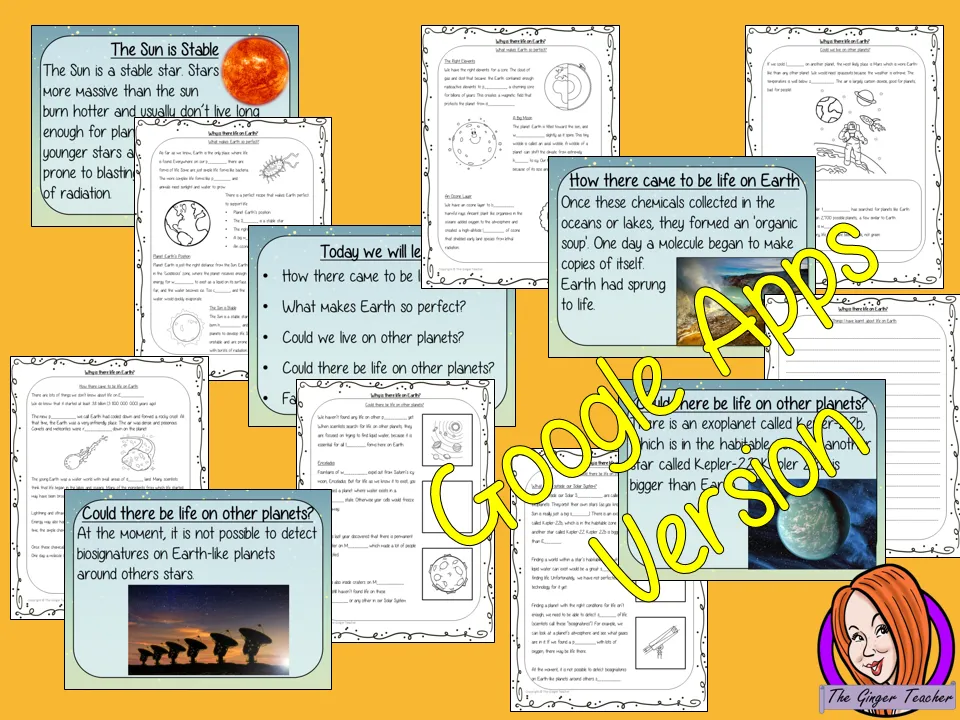 Distance Learning Why is There Life on Earth? Google Slides Lesson