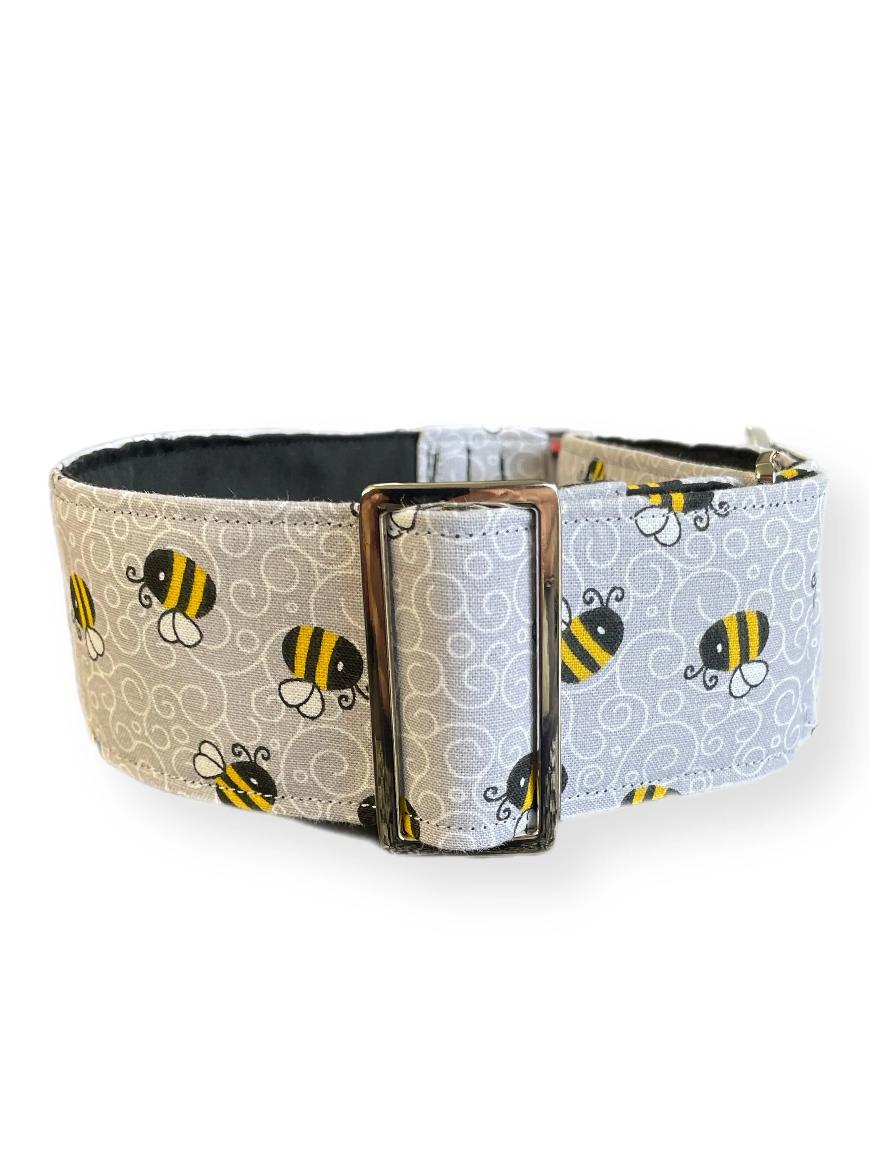 Don’t bee grey greyhound Martingale collar cotton covered 50mm width super soft