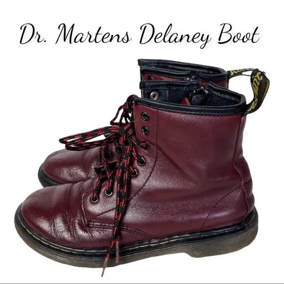 Dr. Martens 1460 Cherry Red Junior Delaney Boot