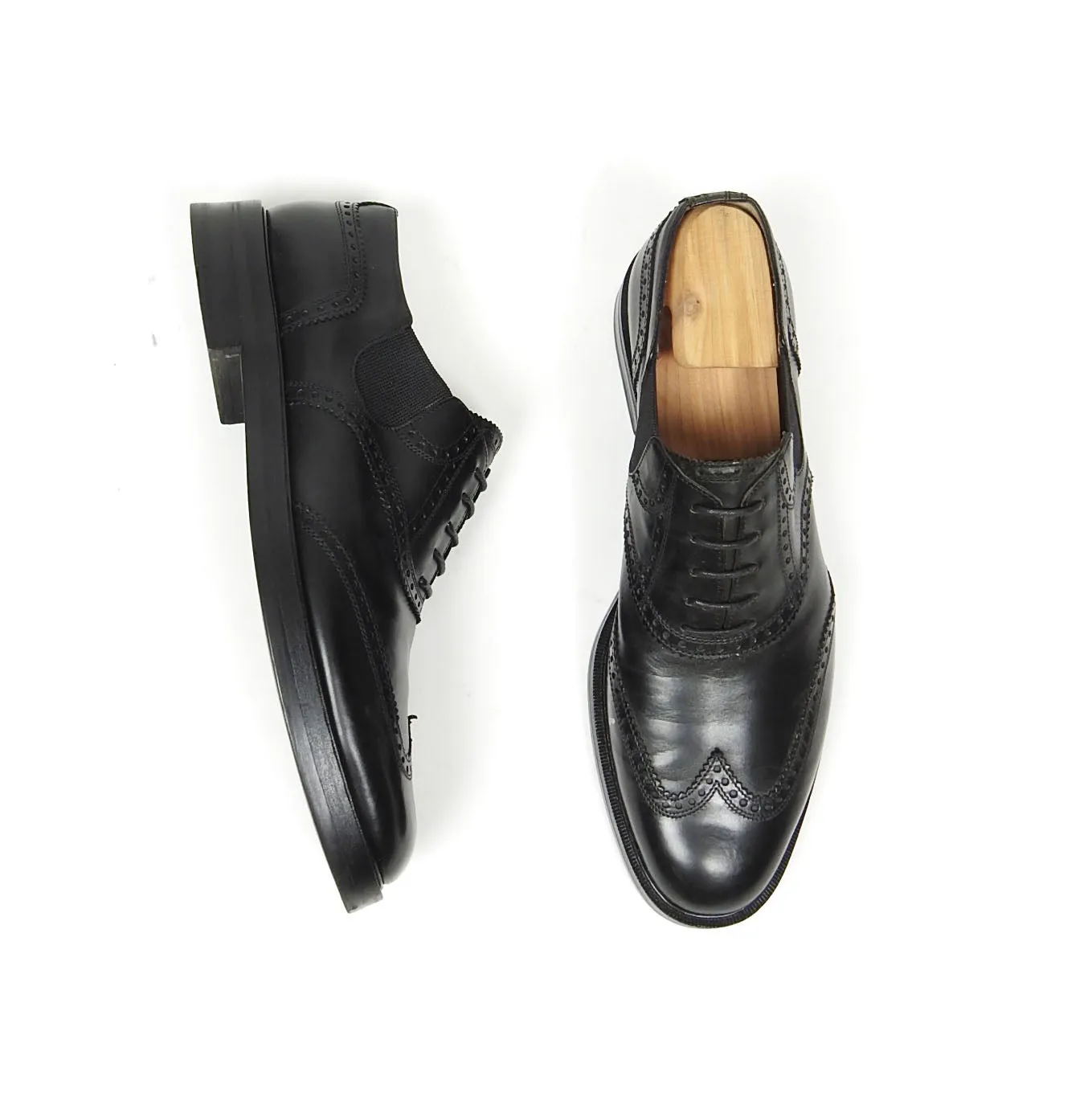Dries Van Noten Black Slip on Brogue Size 44