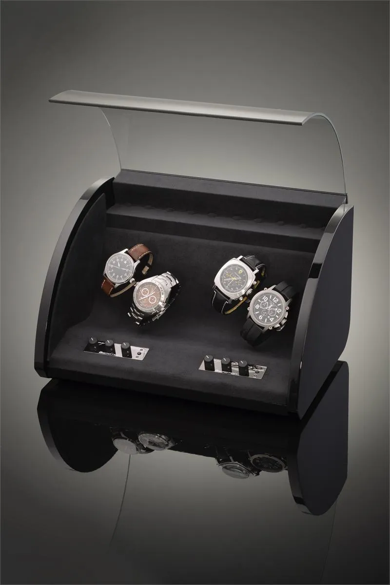 Elma Motion Style IV Quad Watch Winder - High Gloss Black
