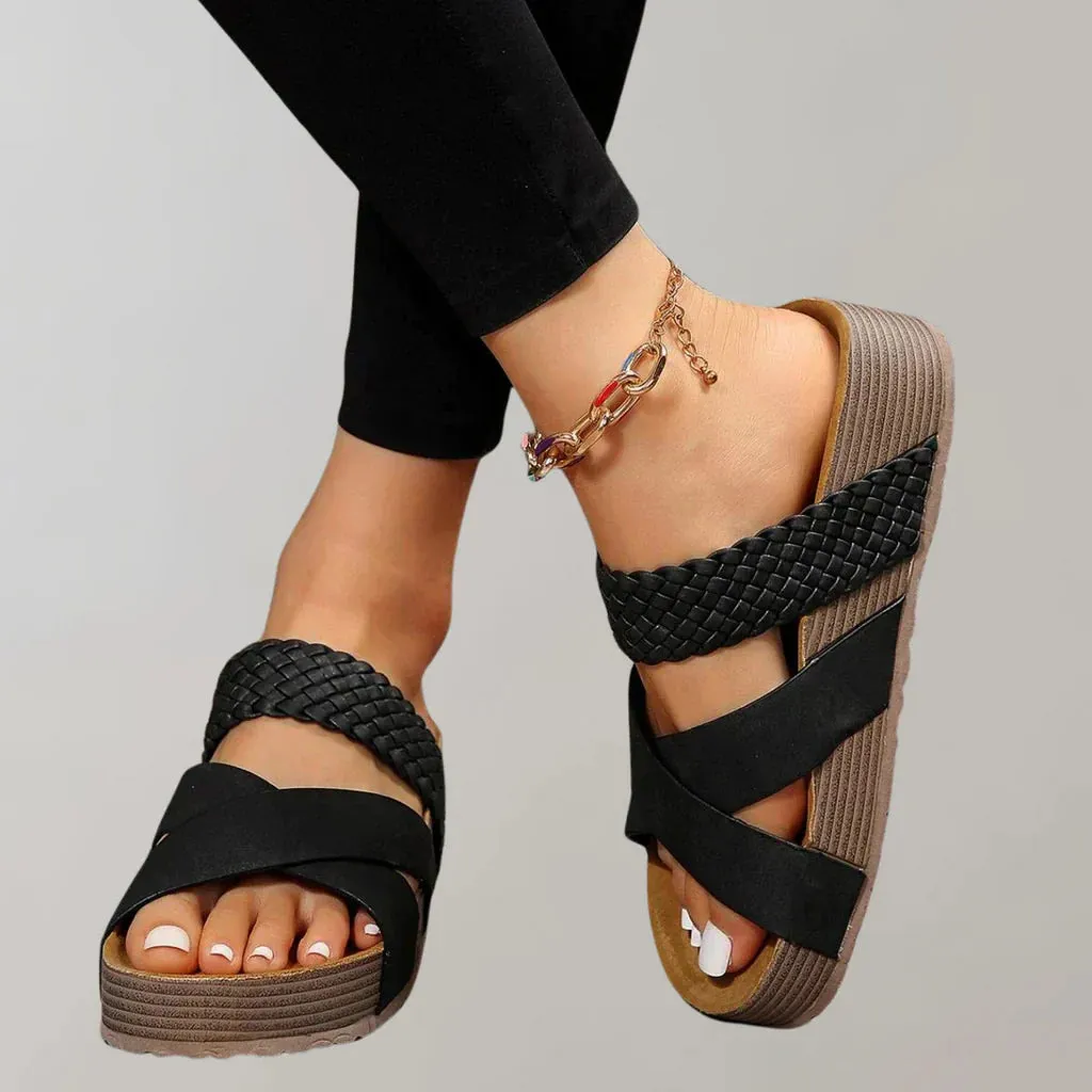 Erin's Elegance | Chic Orthopedic Platform Sandals for Women | Comfortable & Stylish