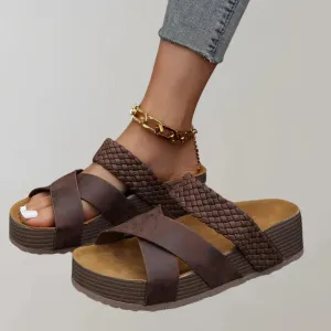 Erin's Elegance | Chic Orthopedic Platform Sandals for Women | Comfortable & Stylish