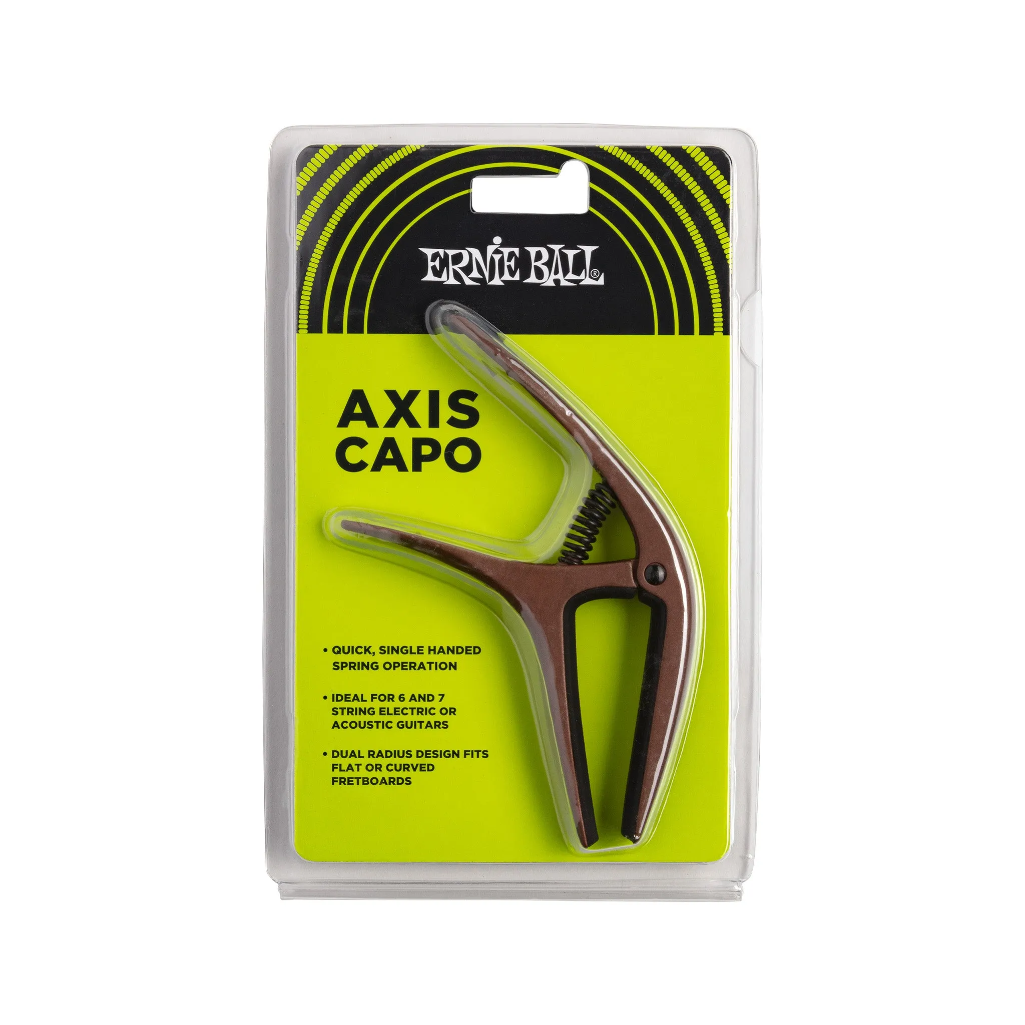 Ernie Ball Axis Dual Radius Capo, Bronze