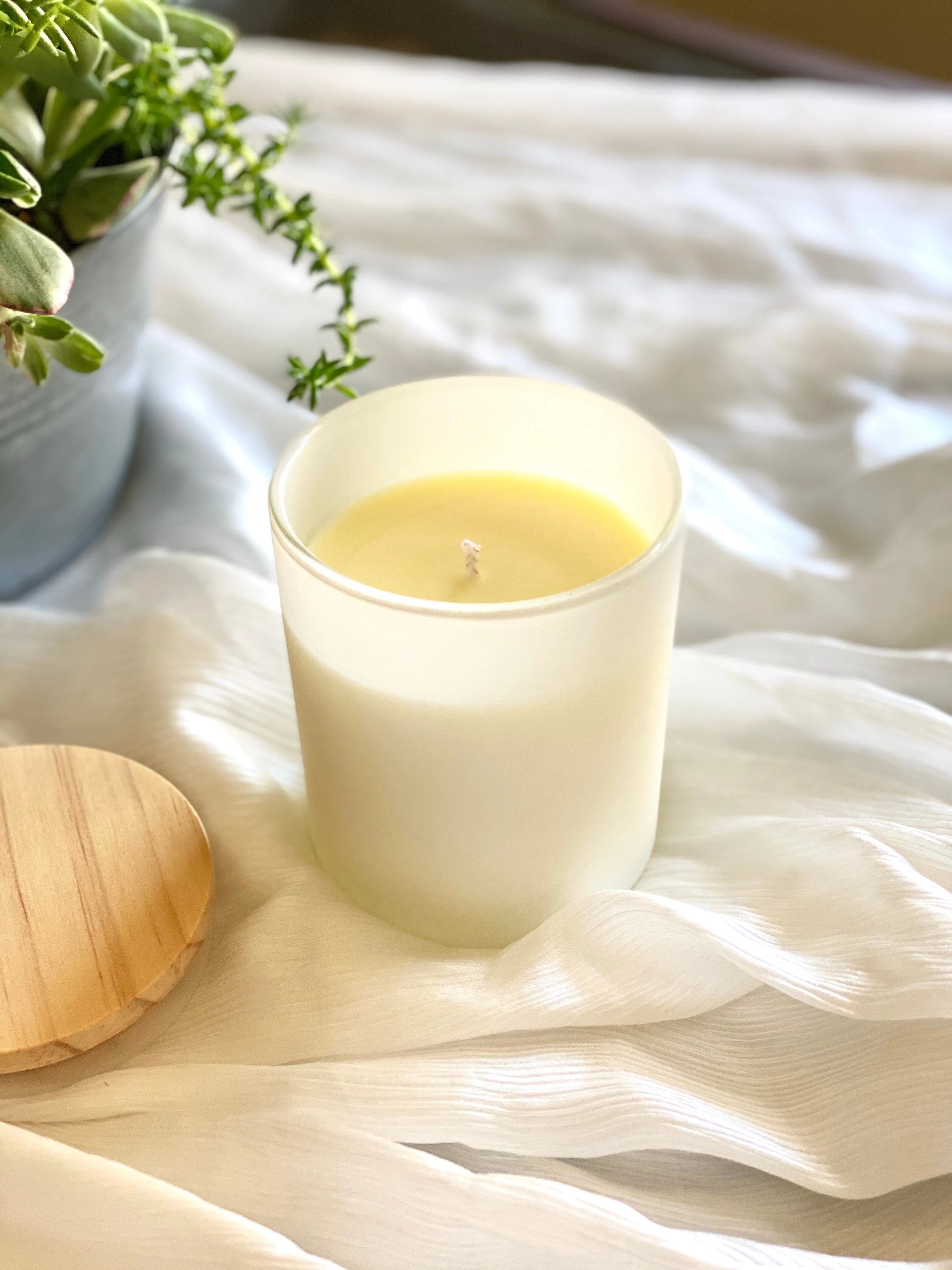 Essential Oil Aromatic Candle | Matte White | 10 oz.