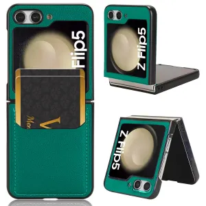 Etui Skórzane do Samsung Galaxy Z Flip 5 - Zielony