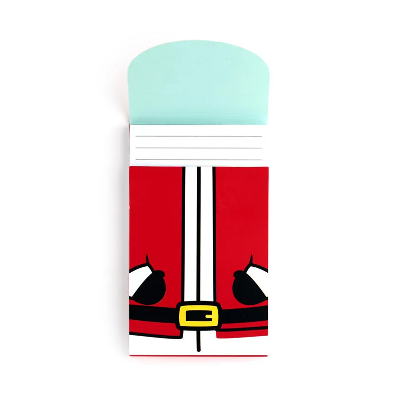Flip Open Shaped Memo Pad - Christmas Festive Friends Santa