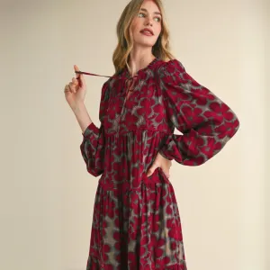 Floral Tiered Lace Trim Midi Dress – A Timeless Statement for Every Occasion