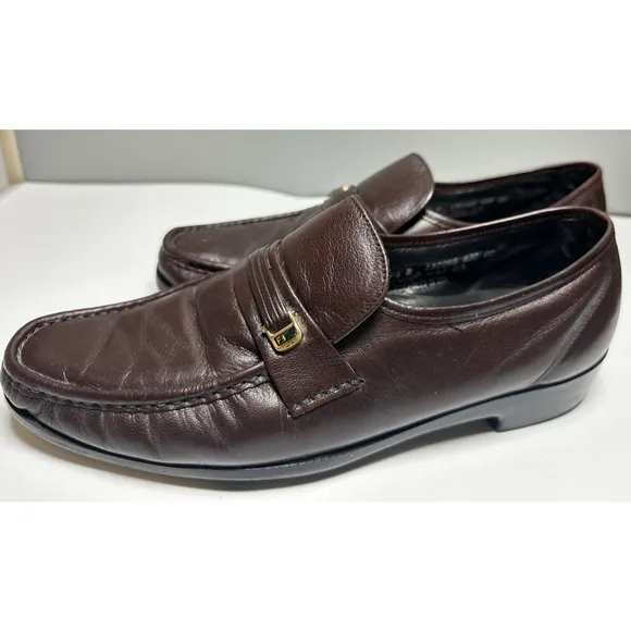 Florsheim Comfortech Men's Slip On Dress Shoe Size 9 1/2B Burgundy Leather 33292