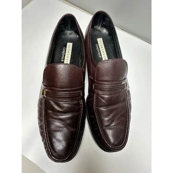 Florsheim Comfortech Men's Slip On Dress Shoe Size 9 1/2B Burgundy Leather 33292