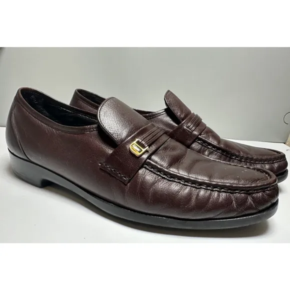 Florsheim Comfortech Men's Slip On Dress Shoe Size 9 1/2B Burgundy Leather 33292