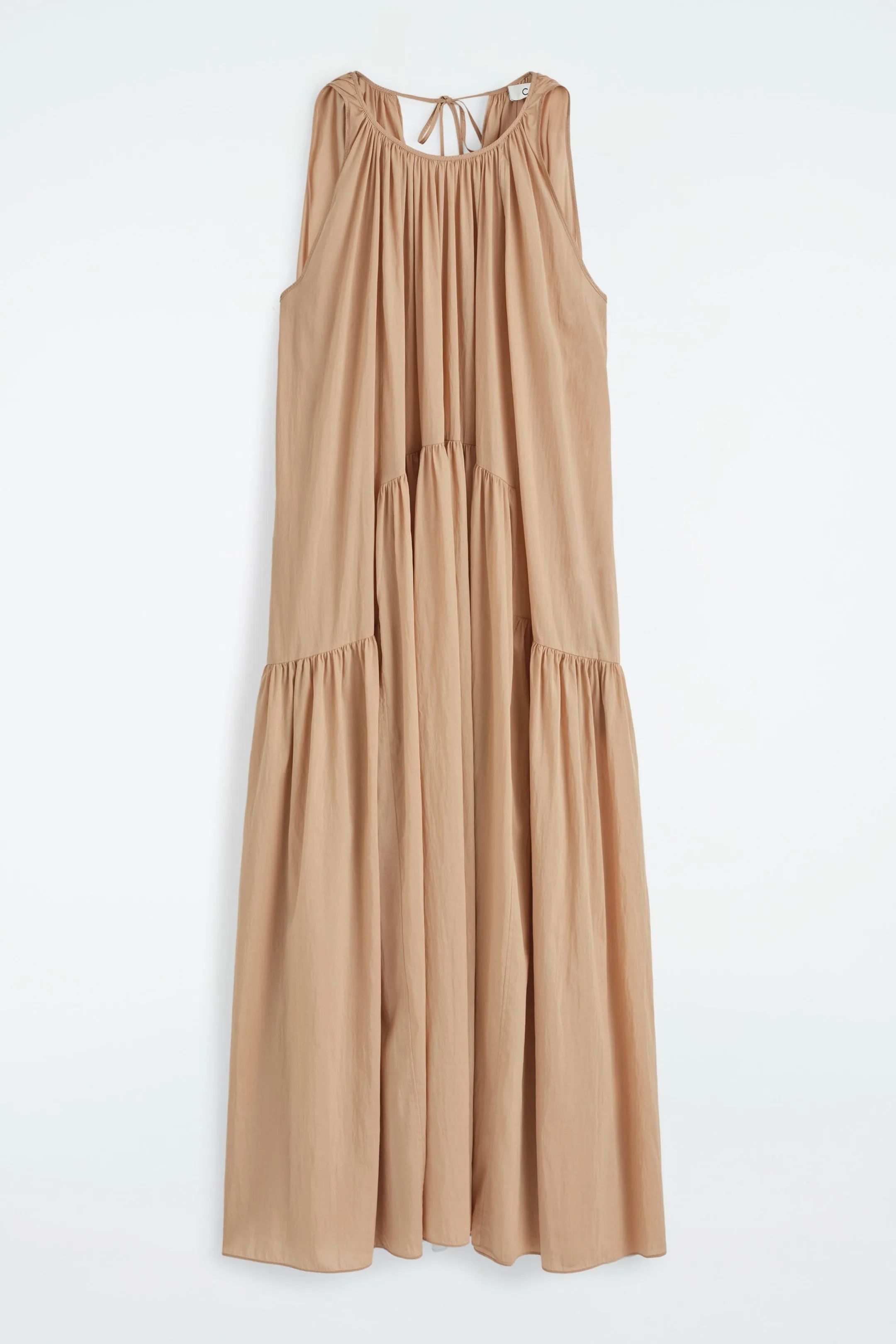 Gathered halterneck maxi dress