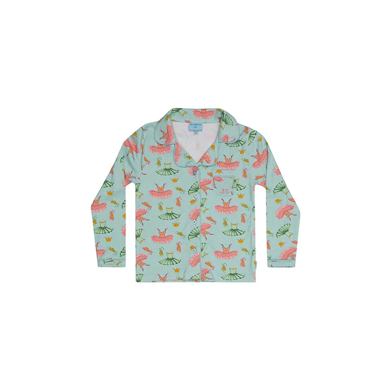 Girls button up pyjamas - ballet print