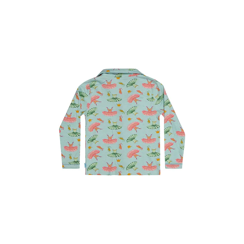 Girls button up pyjamas - ballet print